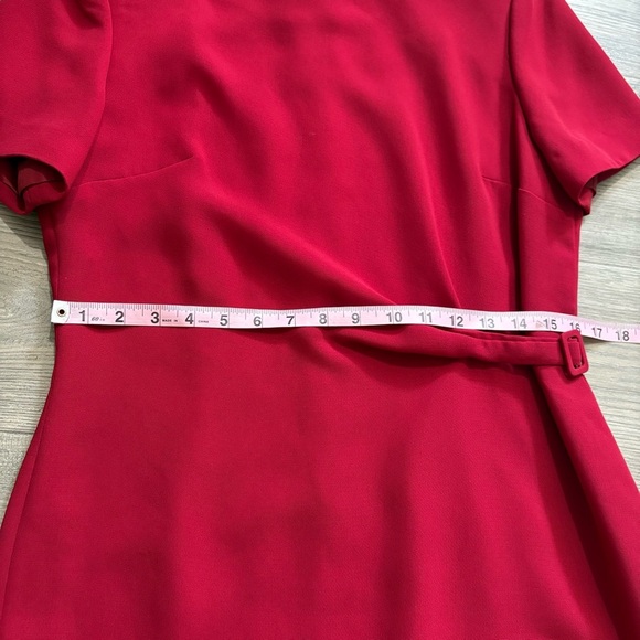 Talbots Womens Sheath Dress Sz 10P Red Stretch Short Sleeve Classic Career - Picture 7 of 9